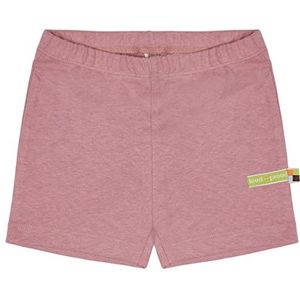 loud + proud Meisjes Uni met linnen, GOTS-gecertificeerd shorts, Aster, 110/116, Aster, 110/116 cm