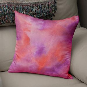 BonaMaison Decoratieve Kussensloop, Aquarel thema Kussenhoezen Bank, Zitkussen, Decoratieve Kussenhoesjes, Kussensloop; Sofa, Slaapkamer, Kantoor, Auto 50x50 Cm - Ontworpen en vervaardigd in Turkije