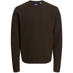 Bestseller A/S Jorollie Knit Crew Neck Sn Gebreide trui voor heren, chocolate brown, XL