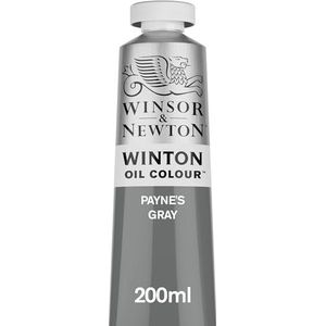 Winsor & Newton 1437465 Winton fijne olieverf van hoge kwaliteit met gelijkmatige consistentie, lichtecht, hoge dekkingskracht en rijk aan pigmenten - 200ml Tube, Payne's Gray