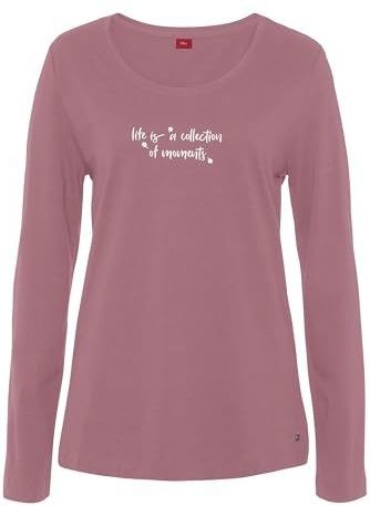 s.Oliver - Shirt - Lange Mouwen - Ronde Hals - Zachte Jersey - Kleine Print