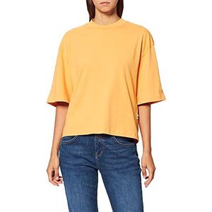 Urban Classics Dames T-shirt van biologisch katoen dames organisch oversized T-shirt, top voor vrouwen verkrijgbaar in vele kleuren, maten XS - 5XL, oranje, S
