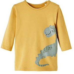 NAME IT Baby Boys NBMTUMMY LS TOP Box shirt met lange mouwen, amber goud, 56, Amber goud, 56 cm