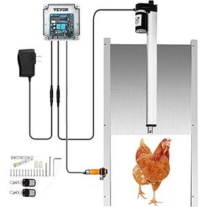 LOVSHARE Automatische kippenhok, deuropener, kits W/tijdsensor, inductie, kippenhok deur met infraroodsensor om te voorkomen dat kip wordt verpletterd, auto kippenbewaker deur voor kippenhok