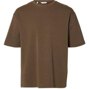 SELECTED Shirt 'SLHOSCAR'  chocoladebruin