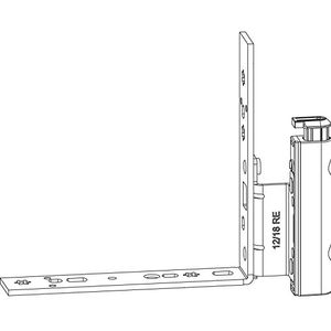 Maco Multi vouwlagerband met ÜV links, raambeslag voor houten ramen, 12/20-13 mm, draagkracht 160 kg, verzinkt staal wit