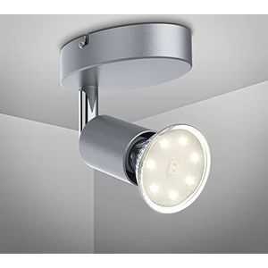 B.K.Licht I Wandspot I wandlamp I plafondspots met 1 lichts I draaibar I met GU10 fitting I spotjes I incl. GU10 I 3.000K I 250Lm I 3W spots