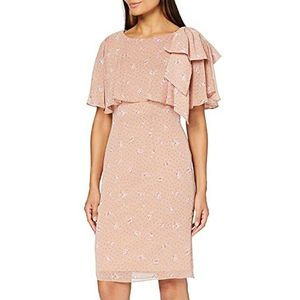 Gina Bacconi Vrouwen Bloemen Spot Chiffon Jurk Cocktail, Dusty Roze, 34 NL