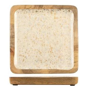H&H Metaldrops Mango-Longo bord vierkant, met emaille coating, 20 cm