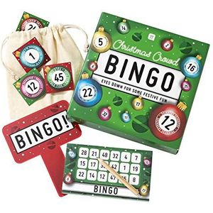 Bingo met kerstthema | Traditioneel familiespel | Tafelbladgames voor kinderen, volwassenen, kerstcadeautje, seizoensgebonden, feestelijk