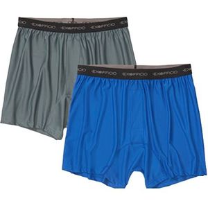 ExOfficio Heren Give-n-Go Boxer 2 Pack, Charcoal/Royal, Klein