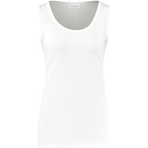 Gerry Weber Zachte top voor dames, mouwloos shirt, top, gebreide top, effen, off-white, 46