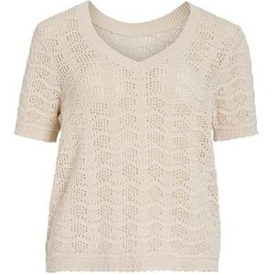 Vila - Vicoby V-neck Knit Top - T-shirt - Birch
