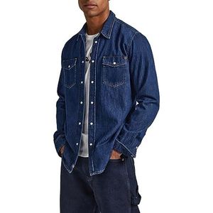 Pepe Jeans Hammond-overhemd voor heren, Blauw (Denim-xv9), S