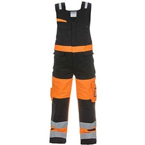 Hydrowear 044485OB Hanoi Body Trouser, Trendy, High Visible Line, 65% Polyester/35% Katoen, 44 Maat, Hi-Vis Oranje/Zwart