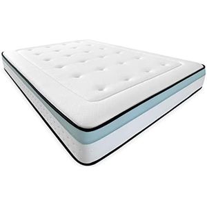 Duérmete Online Visco-elastische matras Bio Max met visco-gel, stevig en comfortabel, anti-mijt en hypoallergeen, 90 x 180 cm