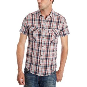 Wrangler S/s Diamond Check T-shirt – overhemd – heren - - Medium