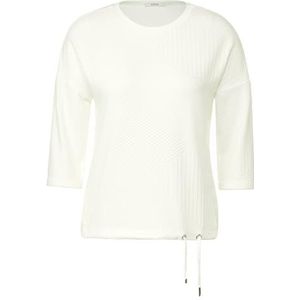 Cecil Dames TOS Structure Mix Shirt, Vanilla White, L