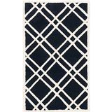 Safavieh Gestructureerd tapijt, CAM142, handgetuft wol, zwart/ivoor, 60 x 91 cm