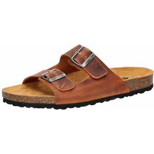 Slippers - Bruin - Leer - Gespsluiting