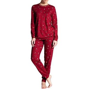 CALIDA dames winter dromen pyjama set, Rood (Rio Red), 40/42