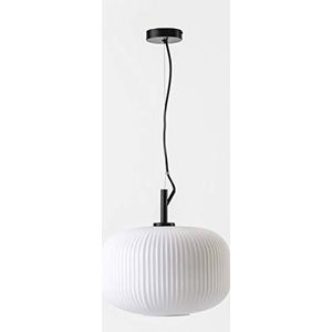 Els Banys Isla plafondlamp wit mat zwart 35 cm diameter 25 cm hoog