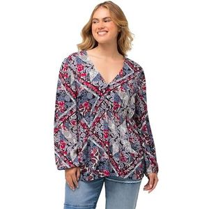 Ulla Popken - Blouse - Zwart - Damesblouse - Peplum