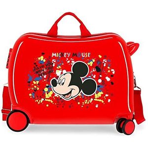 Disney Mickey Colour Mayhem Kinderkoffer, rood, 50 x 38 x 20 cm, hard plastic, zijkant, 34 l, 1,8 kg, 4 handbagage