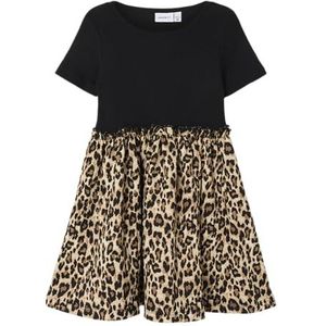 Name it mini Nmfkela Ss Dress, zwart, 104