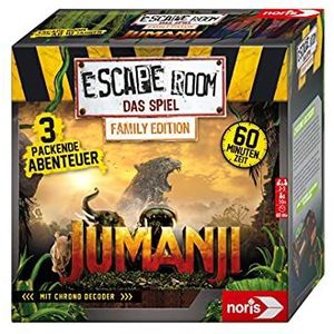 Noris - Escape Room Jumanji (Family Edition) - familie- en gezelschapsspel voor volwassenen en kinderen, incl. 3 gevallen en Chrono Decoder, vanaf 10 jaar
