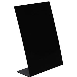 Exacompta - Ref. 85230D - 1 x A5 verticale leisteen visuele standaard, berichthouder, schoolbord voor restaurant, foodtruck, feest, bruiloft - Afmetingen 15 x 10,5 x 4,6 cm - Kleur: zwart