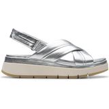 Clarks - Tuscan Cross - Sandalen - Zilver - Leer