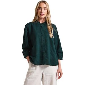 Street One - Dames Blouse - Groen - Linnen met Ruches