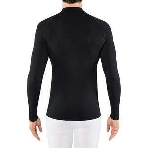 FALKE - Warm Tight Fit Zip - Basislaag Shirt - Zwart - Lange Mouwen