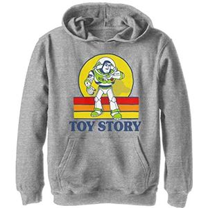 Disney Kids Pixar Toy Story Vintage Buzz Youth Pullover Hoodie, Athletic Heather, Large, Athletic Heather, L