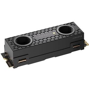 CORSAIR MP700 PRO Hydro X Series 4TB M.2 PCIe Gen5 x4 NVMe 2.0 SSD - M.2 2280 - Tot 12.400MB/sec Sequentieel Lezen - TLC NAND met Hoge-Dichtheid - Vooraf Geïnstalleerd Waterblok - Zwart