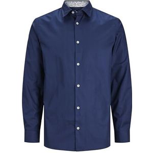 JPRBLANORDIC Detail Shirt L/S, Perfecte marine/pasvorm: comfortabele pasvorm, L