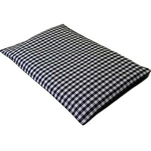 Druivenpitkussen 30 x 20 cm, biologische stof blauw-wit - als warmtekussen en koelkussen - korrelkussen voor magnetron en oven - 30x20cm