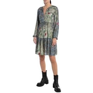 Replay Damesjurk met lange mouwen, kniel, Multicolor 010, L