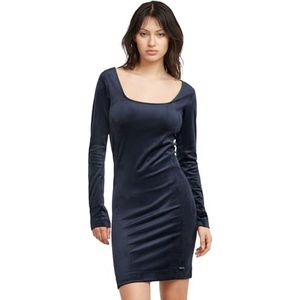 G-STAR RAW Jurk van fluweel, casual, Osaka Blue D25040-d422-3873, XS dames, Osaka Blue D25040-d422-3873, XS