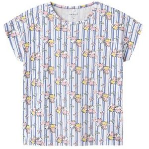 NAME IT Meisjes Nmfamma Peppa Ss Nreg Top Cplg, gebleekte denim, 98