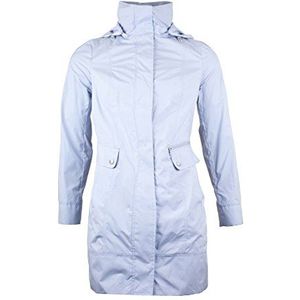 Cole Haan Women's Packable Hooded Rain Jacket with Bow (Standard and Plus Size), Mist, Medium