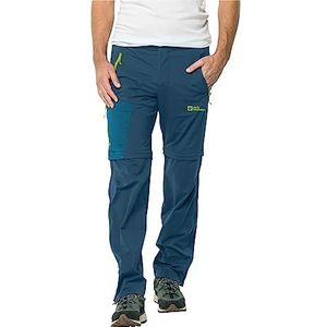 Jack Wolfskin Heren Glastal Zip Away Broek M Wandelbroek, Dark Sea, 46 (EU), Donkere Zee, 56