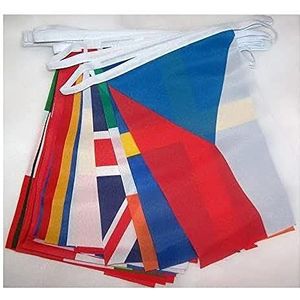 28 landen van de Europese Unie 6 meter BUNTING Vlag 28 vlaggen 6'' x 4'' - 28 landen van Europa STRING vlaggen 10 x 15 cm - AZ FLAG