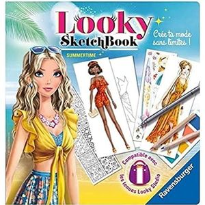 Ravensburger - Looky Sketch Book – Summertime – modedesign – creatief spel – kinderen vanaf 6 jaar – 18125