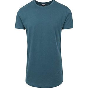 Urban Classics Heren gevormde lange T-shirt Camiseta, Turkoois, 4XL