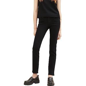 TOM TAILOR Alexa Straight Jeans voor dames, 10240-zwart denim, 27W x 32L