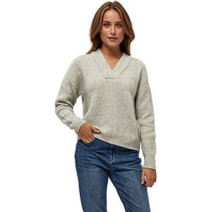 Peppercorn Dames, Penelope V-hals-pullover, V-hals, 2213m Silver Berk Mel, XS