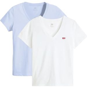 Levi's - VNECK TEE - T-shirt - 2 PACK - Katoen - V-hals - Korte Mouwen