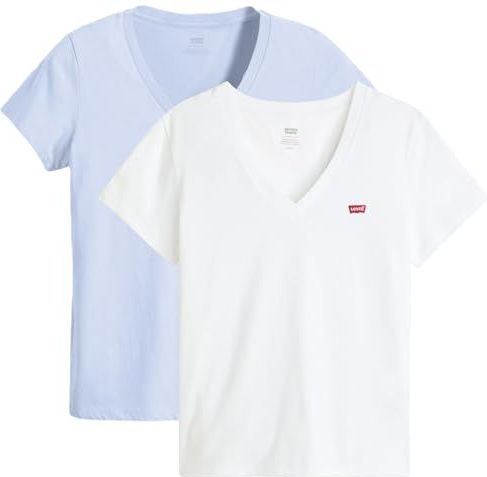 Levi's - VNECK TEE - T-shirt - 2 PACK - Katoen - V-hals - Korte Mouwen